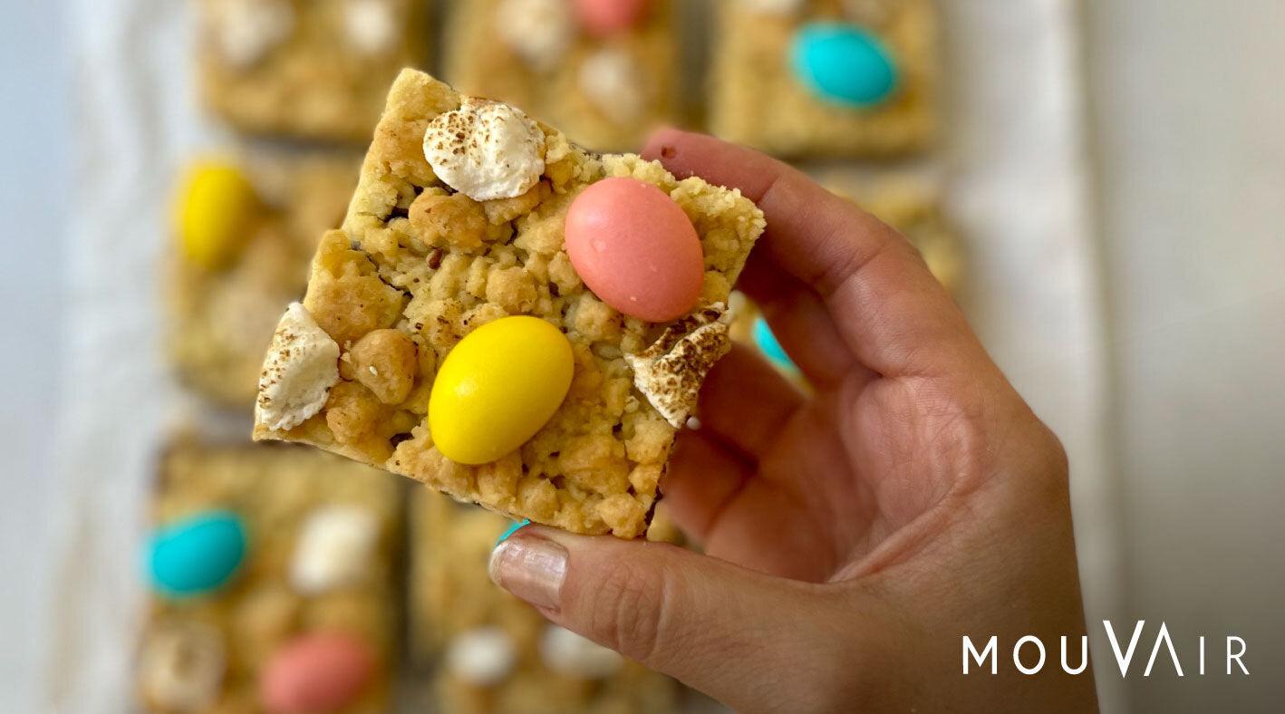 Barritas de nutella y crumble: el mejor postre para esta Pascua