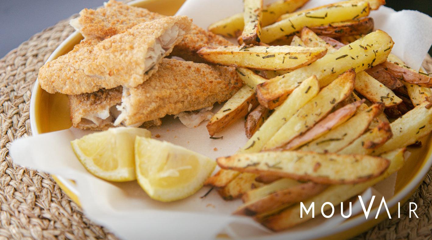 Con solo un botón: Aprende a cocinar merluza y papas al romero en freidora de aire - Mouvair