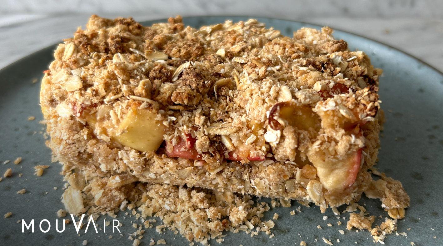 Cortesía de NutraGo: Receta de crumble de manzana en horno freidora de aire