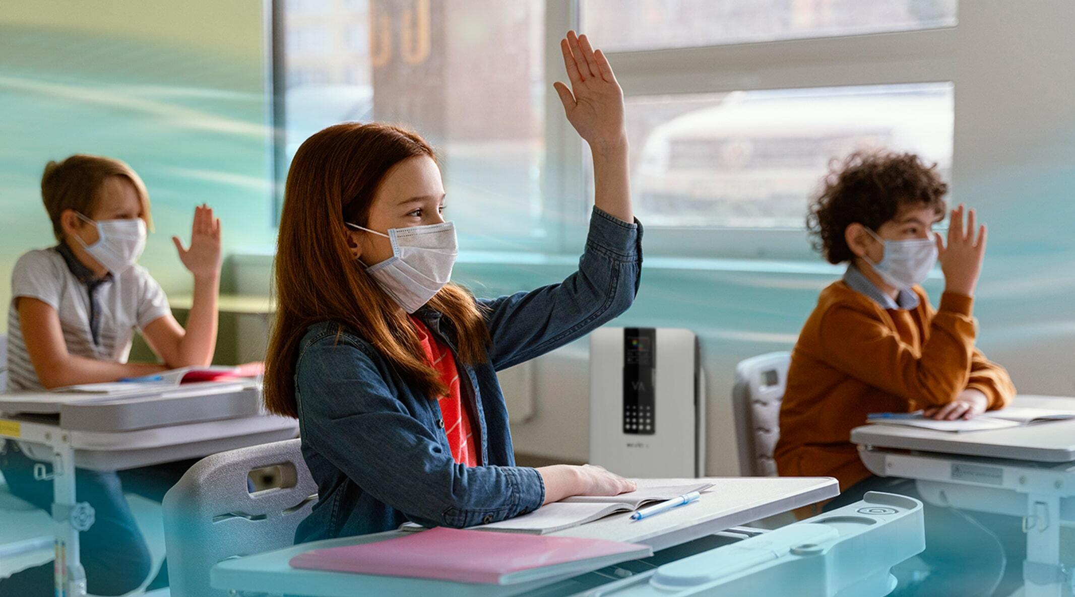 Cuatro motivos por los que un purificador de aire con filtro HEPA es esencial en los colegios - Mouvair