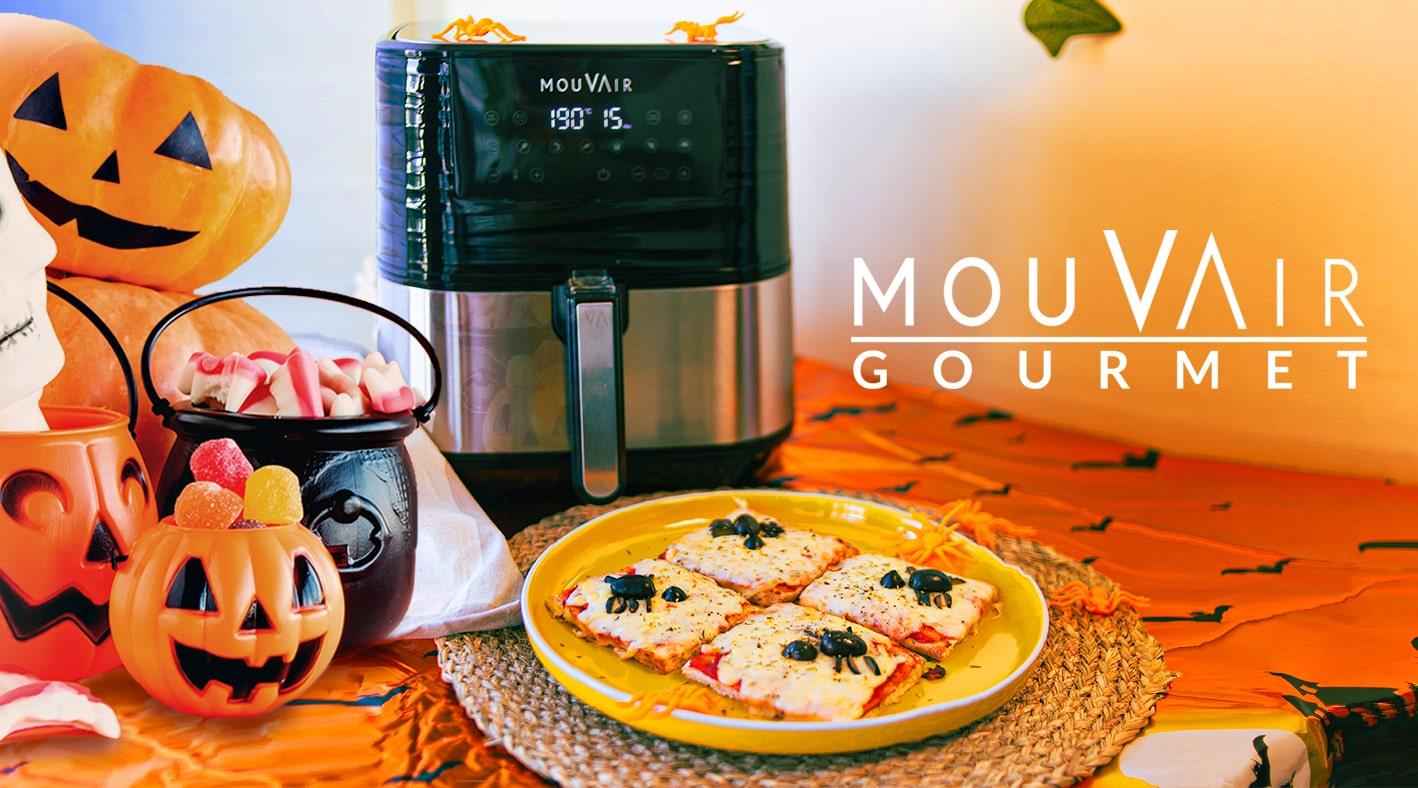 Halloween en Mouvair: Receta de spider pizzetas en freidora de aire - Mouvair