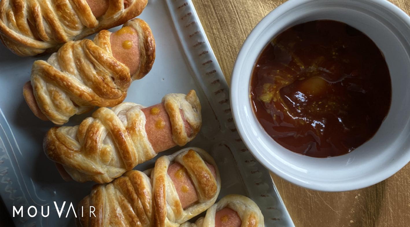 Halloween se vive en Mouvair: Receta de momias de salchichas en horno freidora de aire