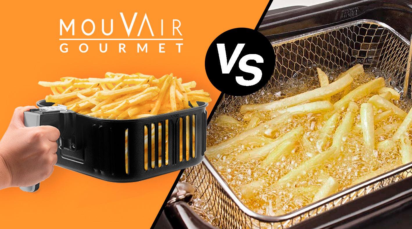 Papas fritas en freidora de aire vs freidora tradicional - Mouvair