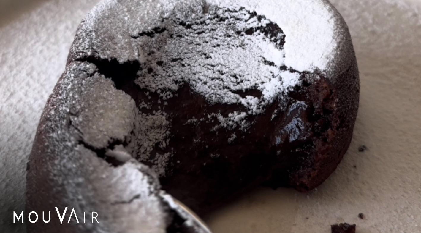 Para los amantes del cacao: Volcán de chocolate saludable en freidora de aire