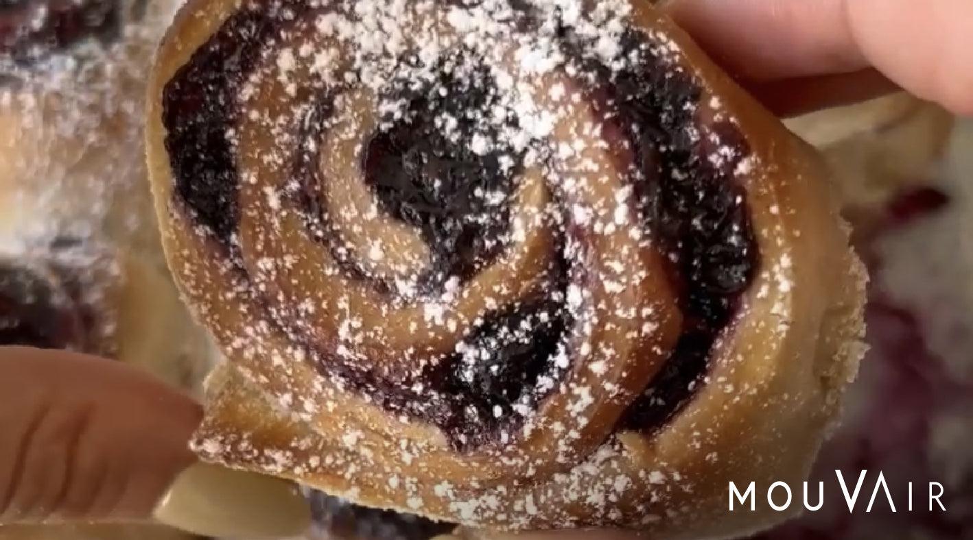 Para terminar el año con broche de oro: Rollitos de arándanos en horno freidora
