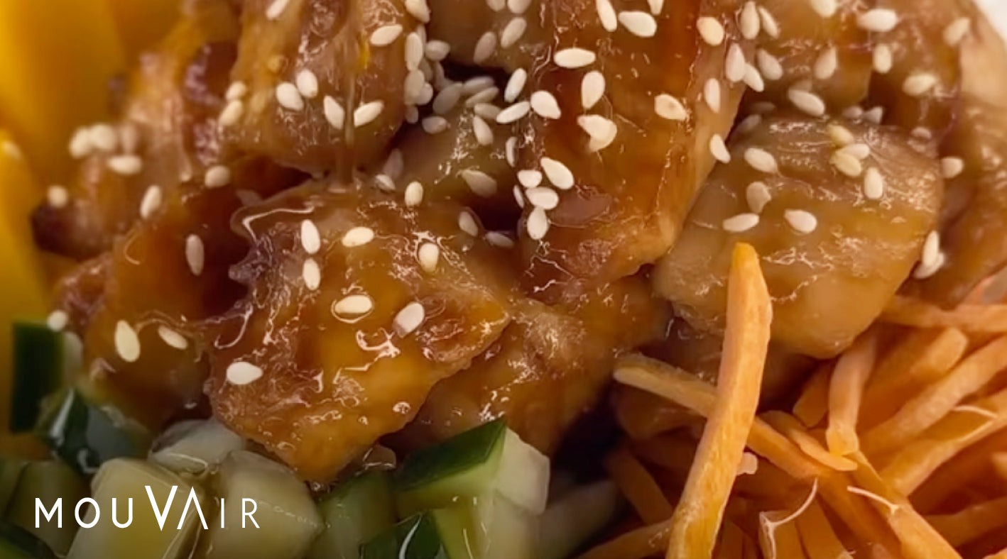 Sano y rico: Receta de poke bowl con pollo en freidora de aire