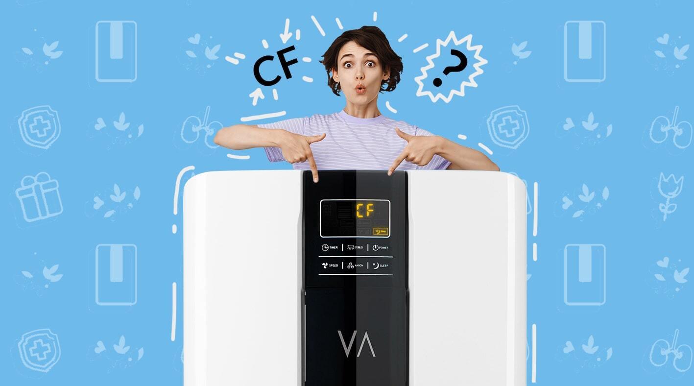 ¿Qué hacer si en mi purificador de aire aparecen las siglas CF? - Mouvair