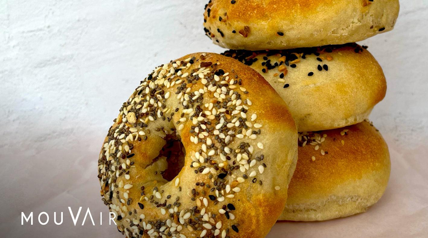 Un desayuno perfecto, fácil y rápido: Bagels en horno freidora