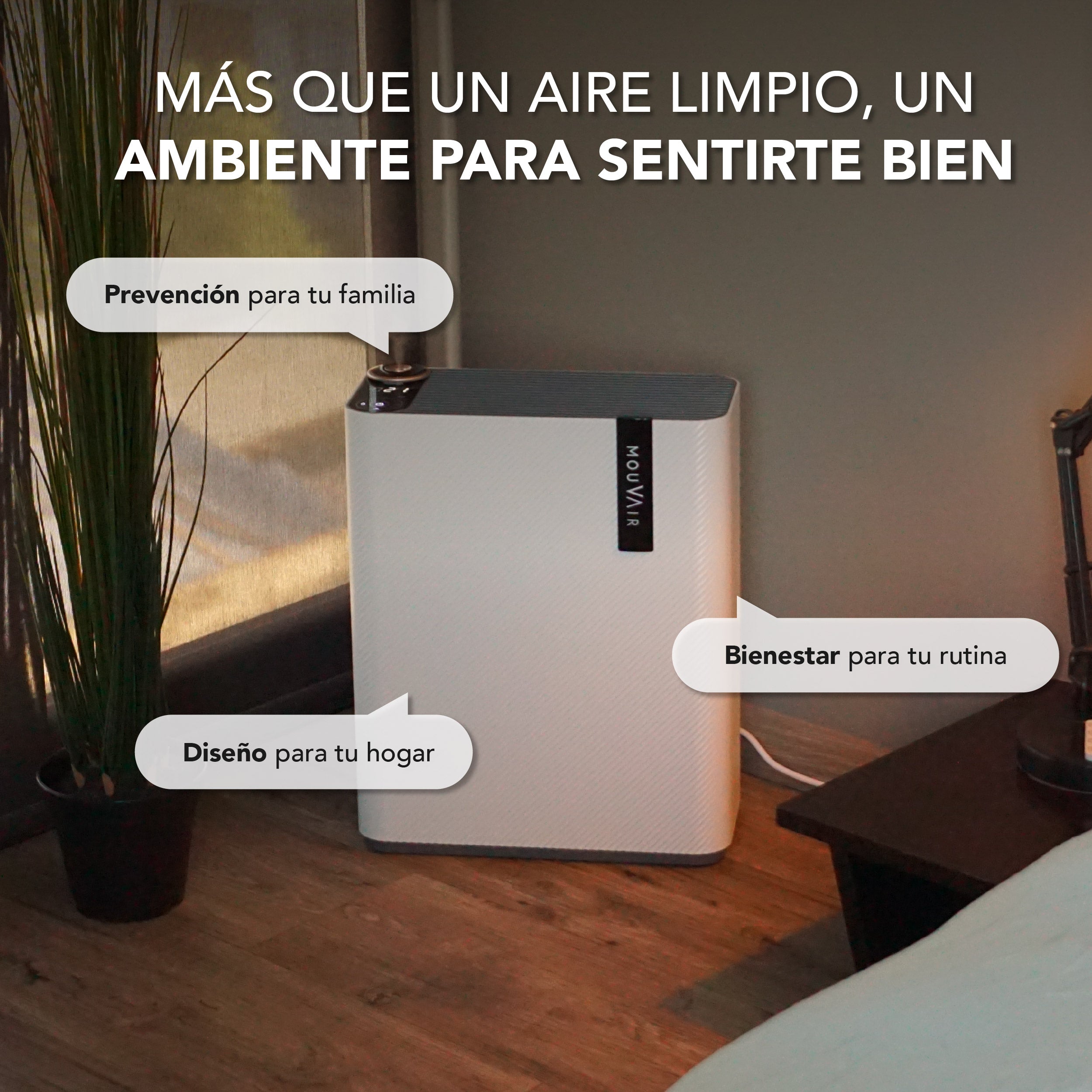 Purificador de aire Mouvair Calm + Filtro HEPA H13
