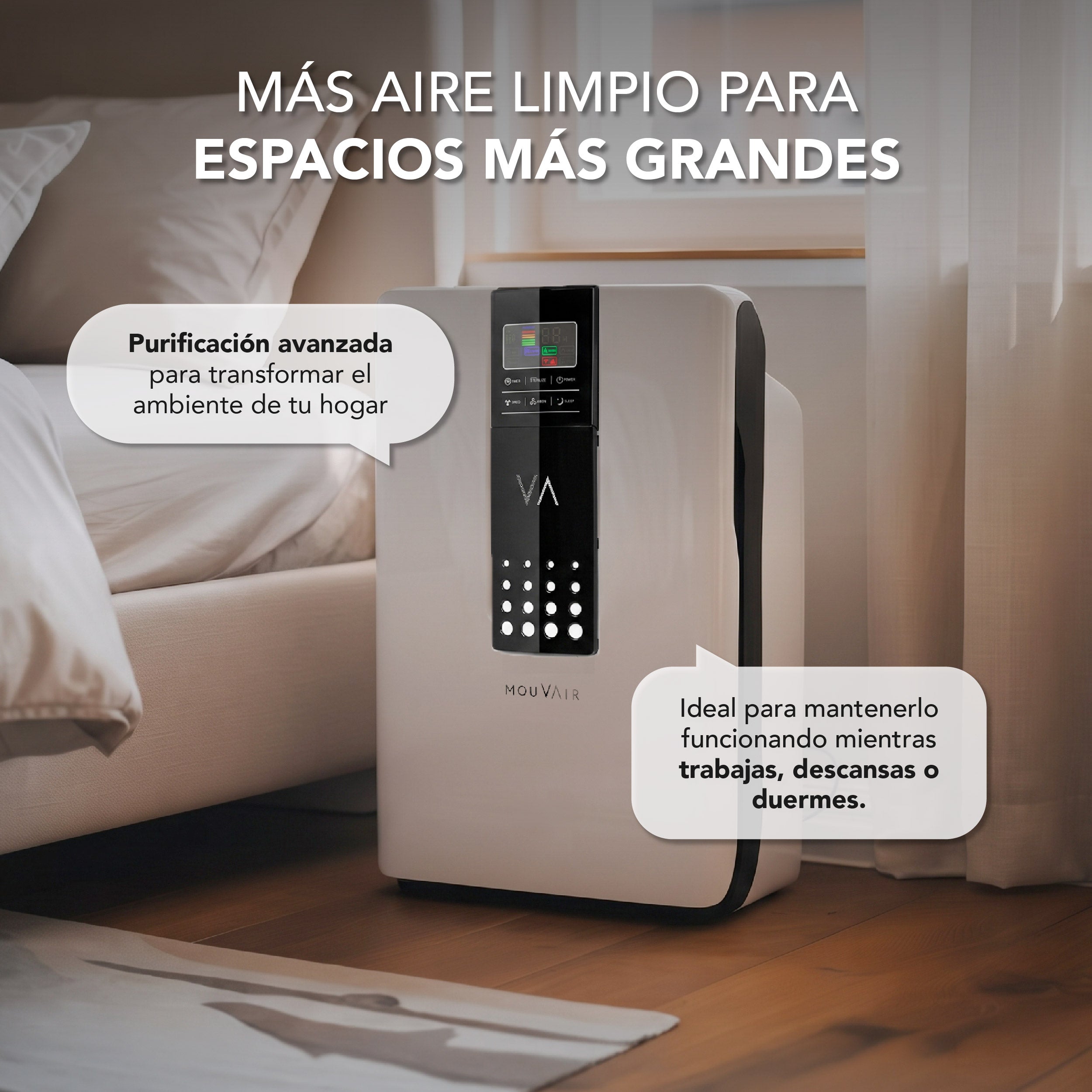 Purificador de Aire Mouvair Zen con HEPA H13 (Grado Médico)
