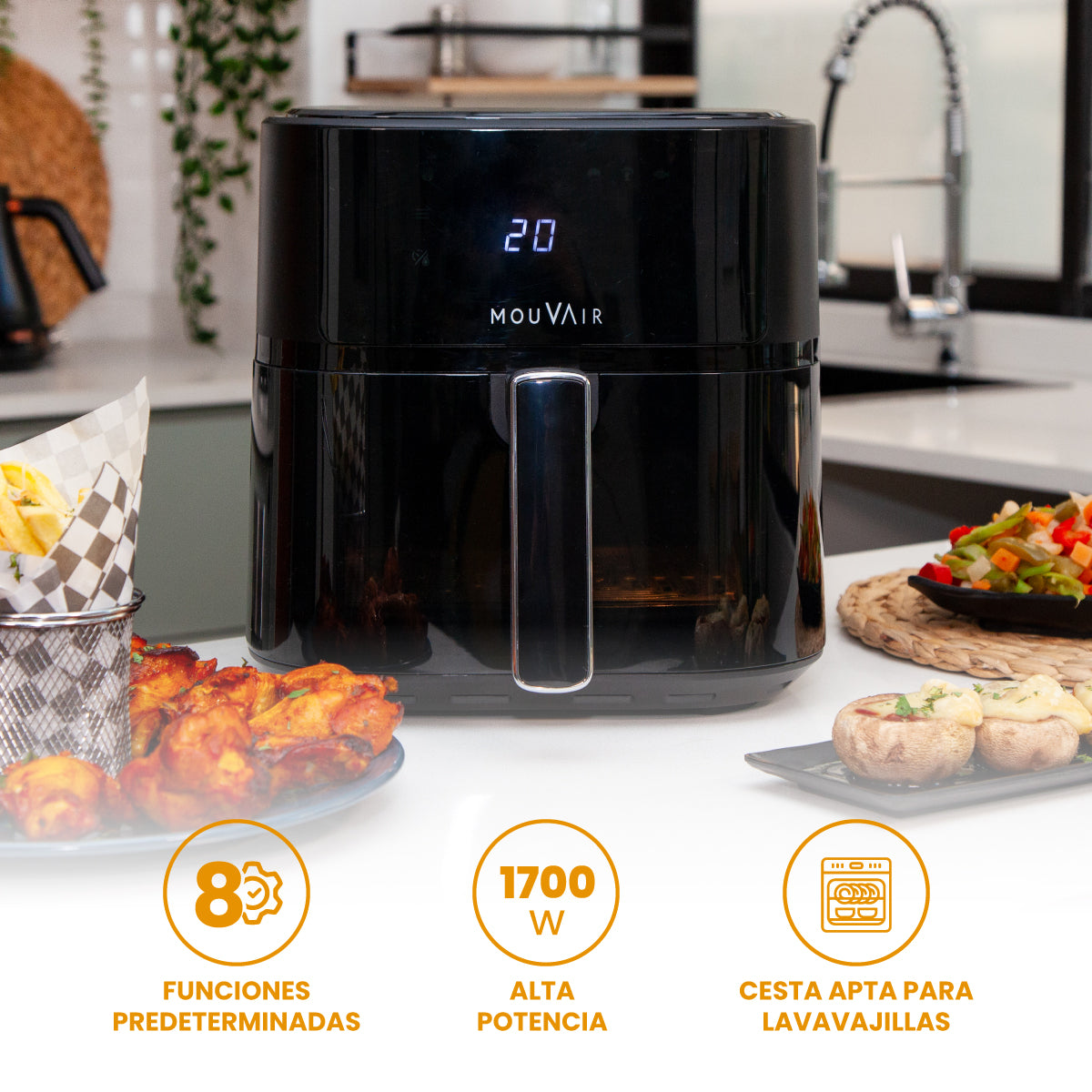 Preventa Freidora de Aire 6 L Mouvair Clear Fry