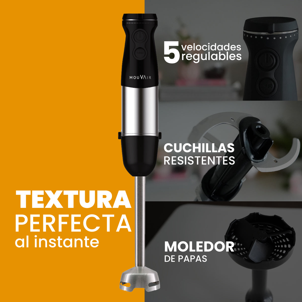 Minipimer y Batidora Mouvair Mixer 1300W