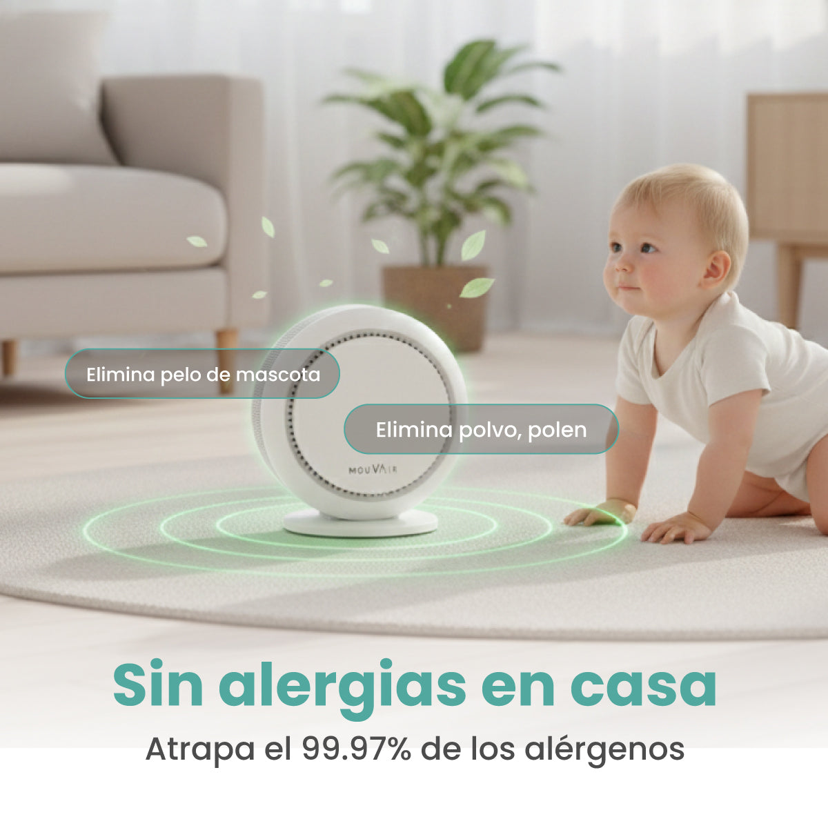 Purificador de Aire Mouvair Om + Filtro HEPA H13