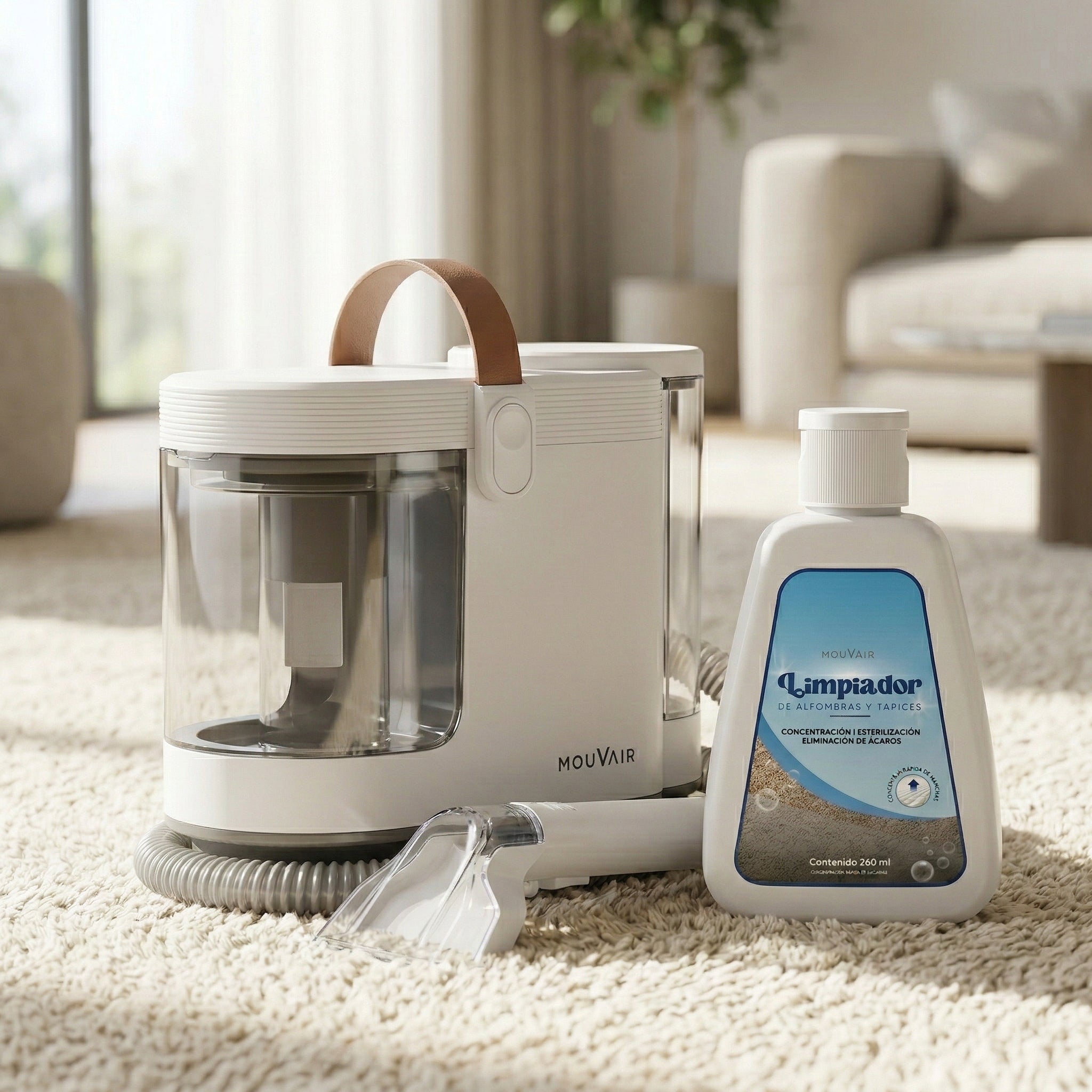 Pack Aspiradora Lava Tapiz Mouvair Jet + Limpiador de alfombras y tapices