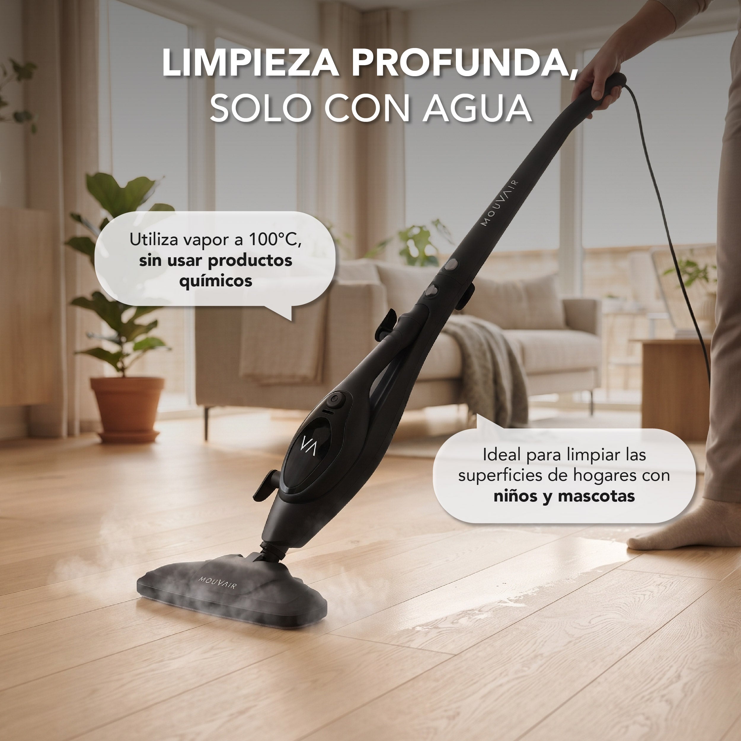 Mopa a vapor 8 en 1 Mouvair Steam