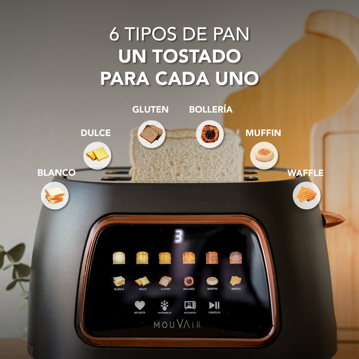 Preventa Tostadora Inteligente Mouvair SmartToast
