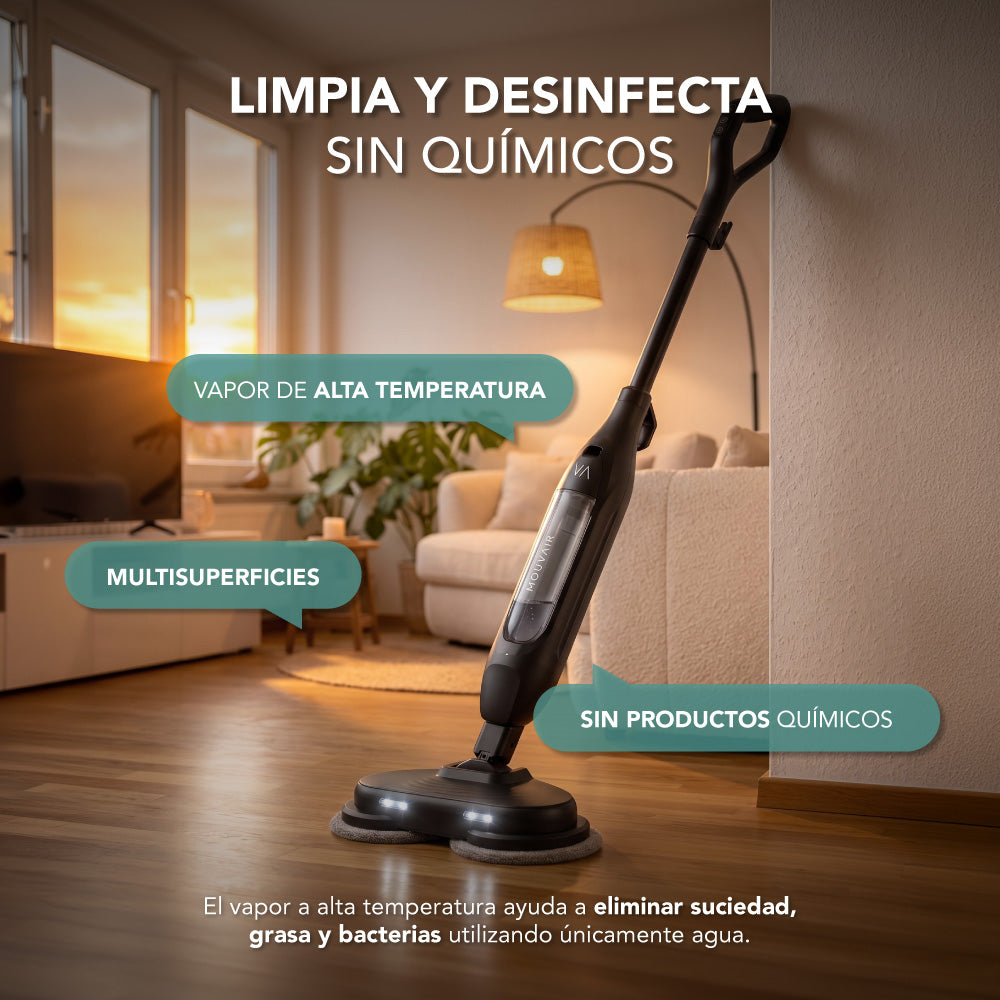 Mopa a vapor giratoria Mouvair Spin