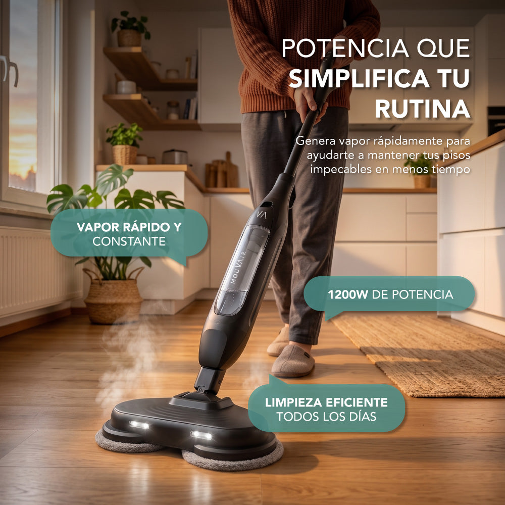 Mopa a vapor giratoria Mouvair Spin