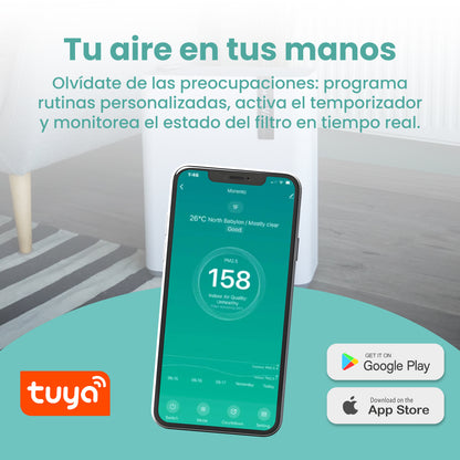 Purificador de Aire Inteligente con APP Mouvair Calm HEPA H13 con humidificador