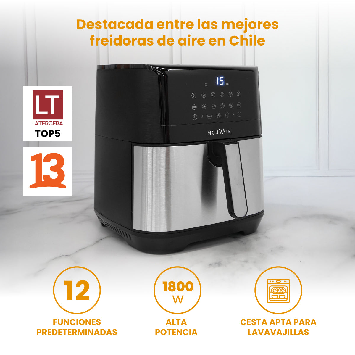 Freidora de Aire 7L Mouvair Gourmet