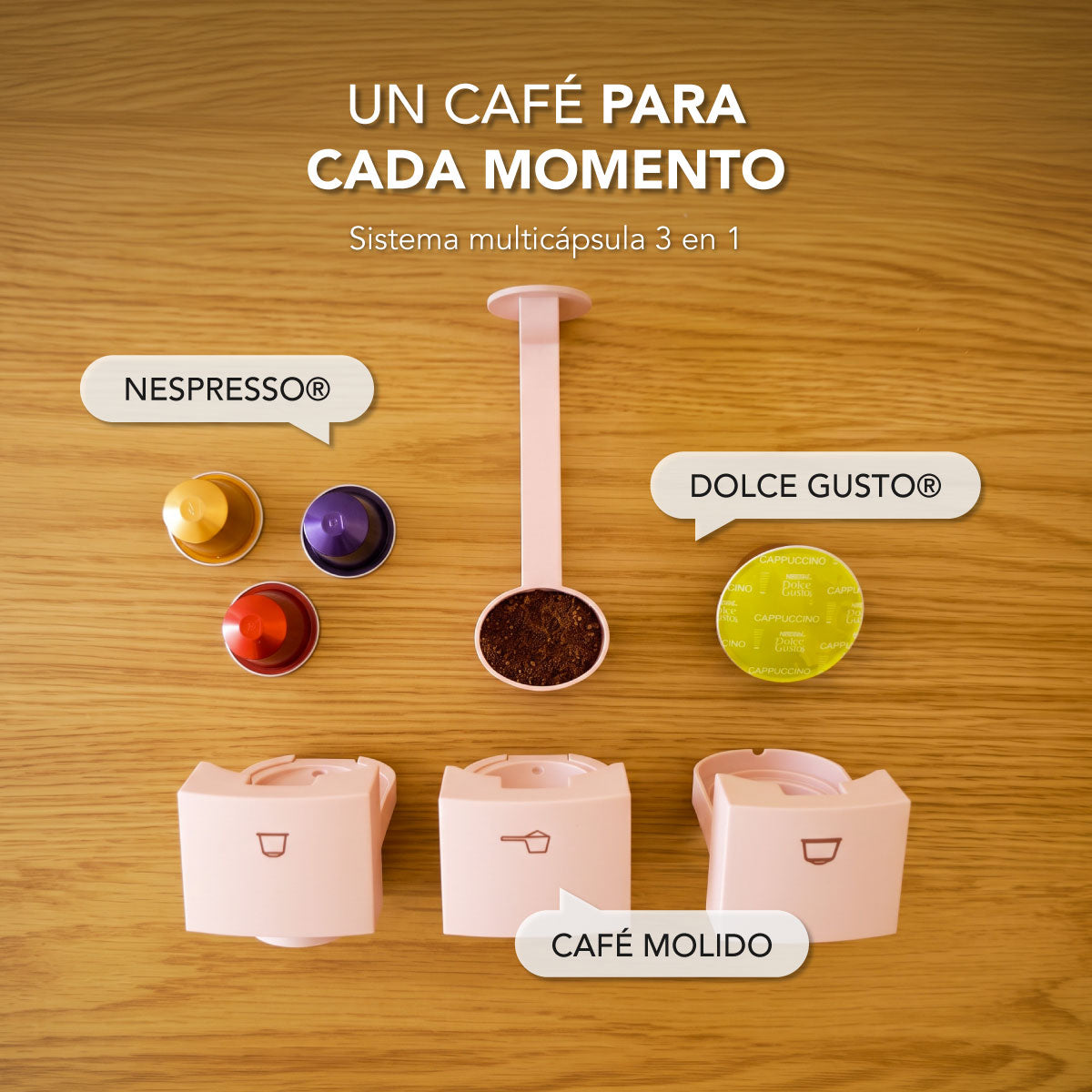 Cafetera 3 en 1 Multicápsula Mouvair Trevi (Edición limitada) – imagen 2