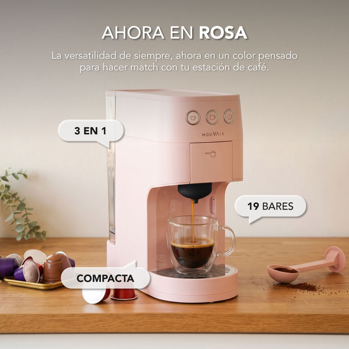 Cafetera 3 en 1 Multicápsula Mouvair Trevi (Edición limitada) – imagen 5