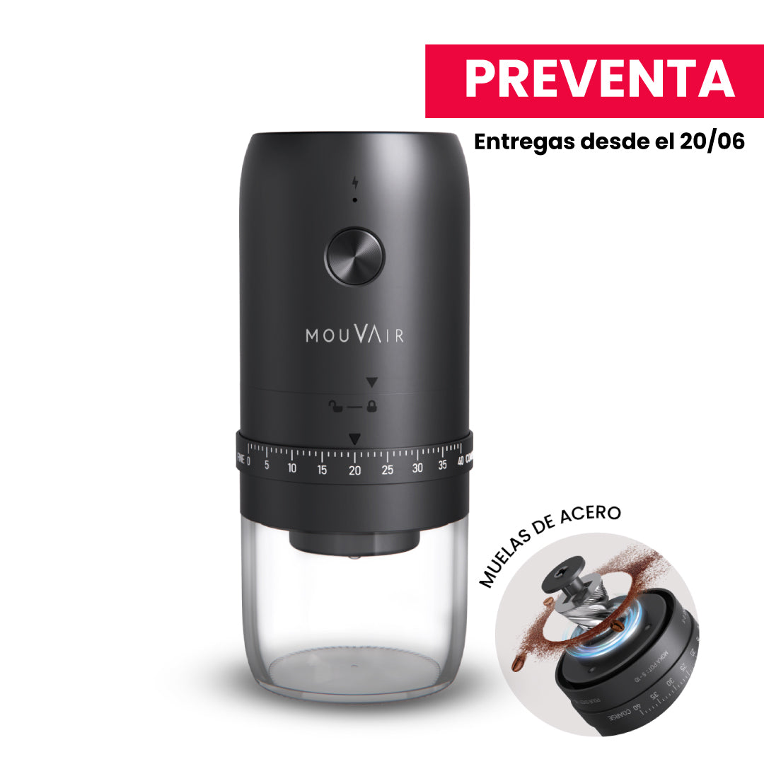 Preventa Molinillo de Café Eléctrico Ajustable con Muelas de Acero Versión Pro