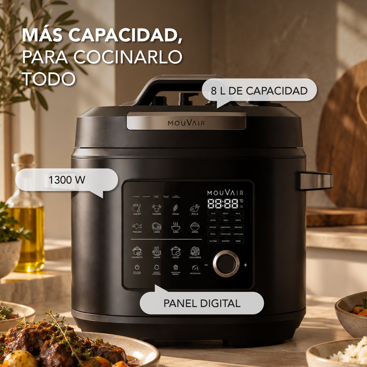 Preventa Olla Eléctrica Multifuncional Mouvair Cook 8L