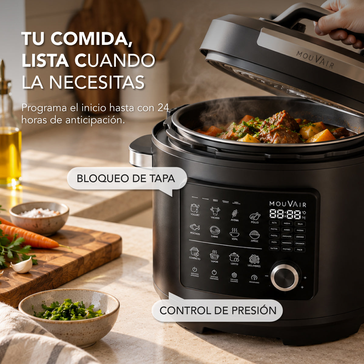 Preventa Olla Eléctrica Multifuncional Mouvair Cook 8L