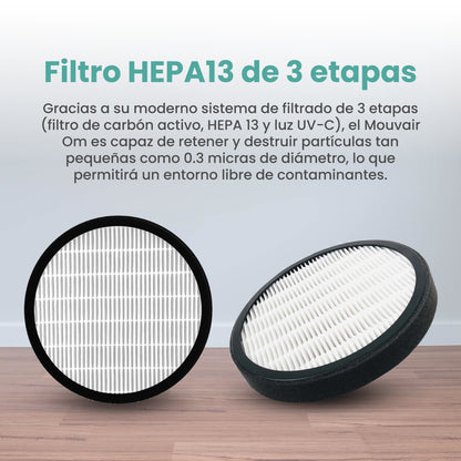 Purificador de Aire Mouvair Om + Filtro HEPA H13