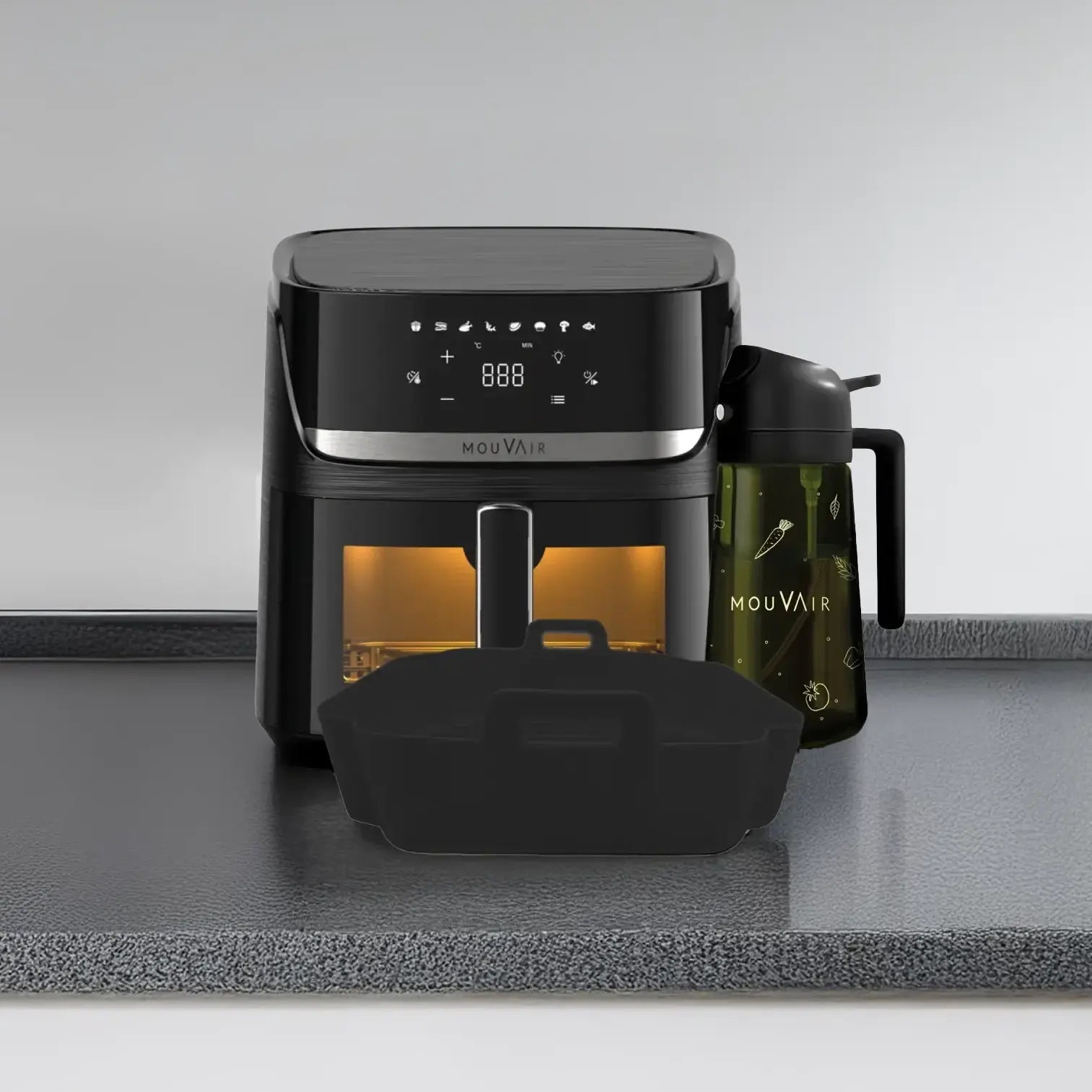 Pack Freidora Supreme 7.6 L + Rociador de Aceite + Molde de Silicona
