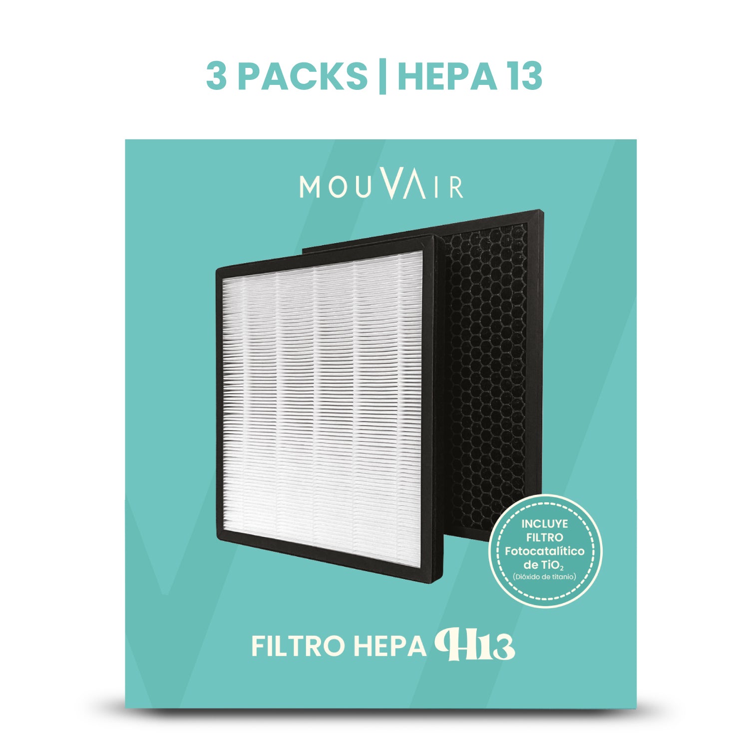 Pack De Filtros HEPA H13 Mouvair Zen (grado médico)