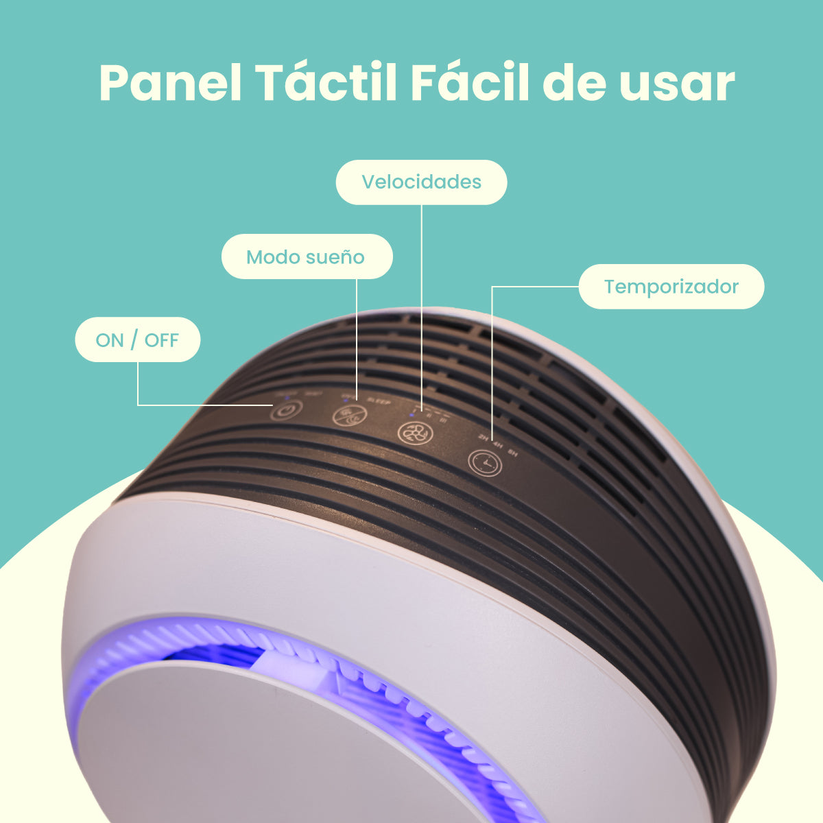 Purificador de Aire Mouvair Om + Filtro HEPA H13
