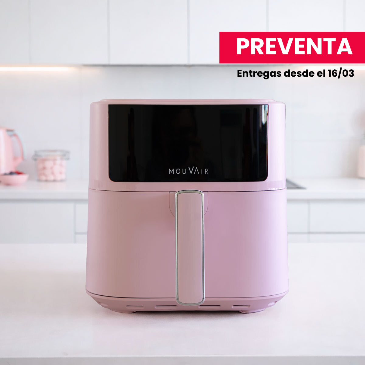 Preventa Freidora de Aire 6L Mouvair Fry Rosa (Edición Limitada)