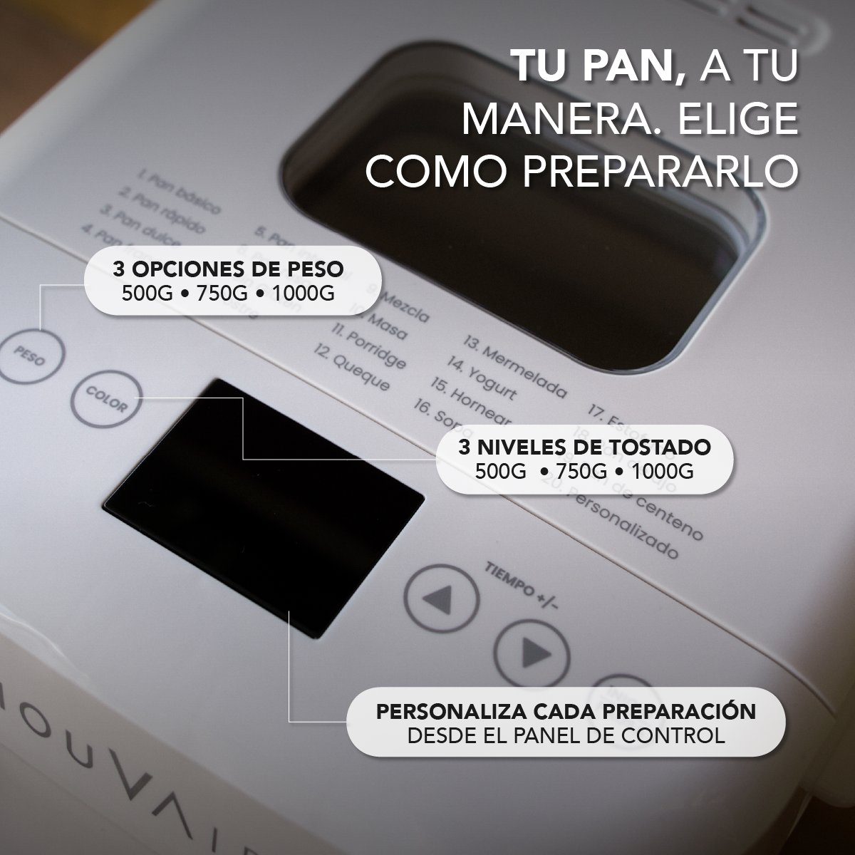 Preventa Máquina de Pan Mouvair Baker Pro