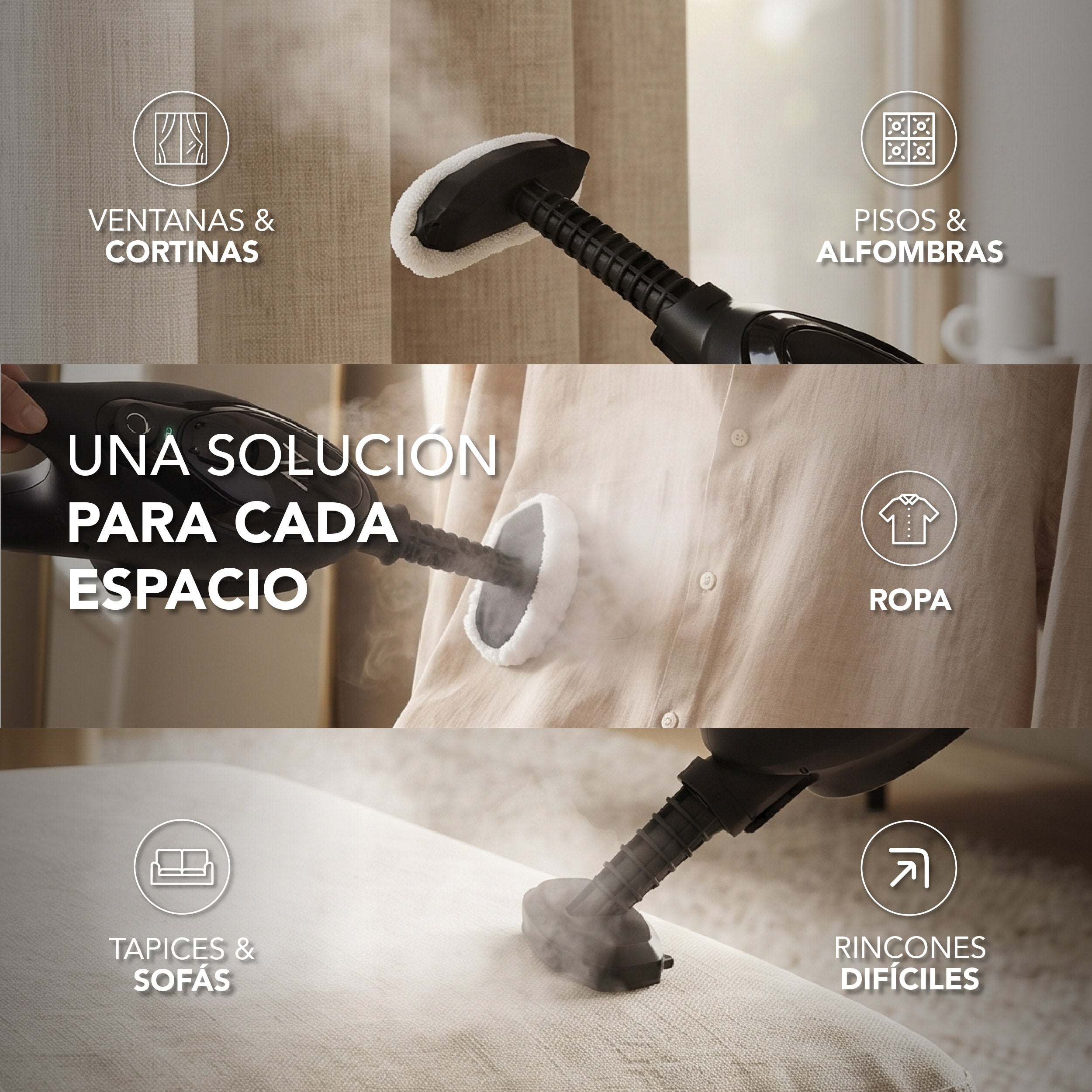 Mopa a vapor 8 en 1 Mouvair Steam