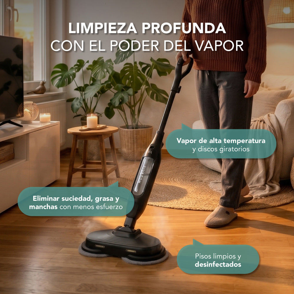 Mopa a vapor giratoria Mouvair Spin