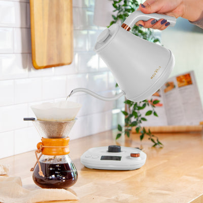 Pack Hervidor Inteligente Mouvair Swan + Molinillo de Café Eléctrico