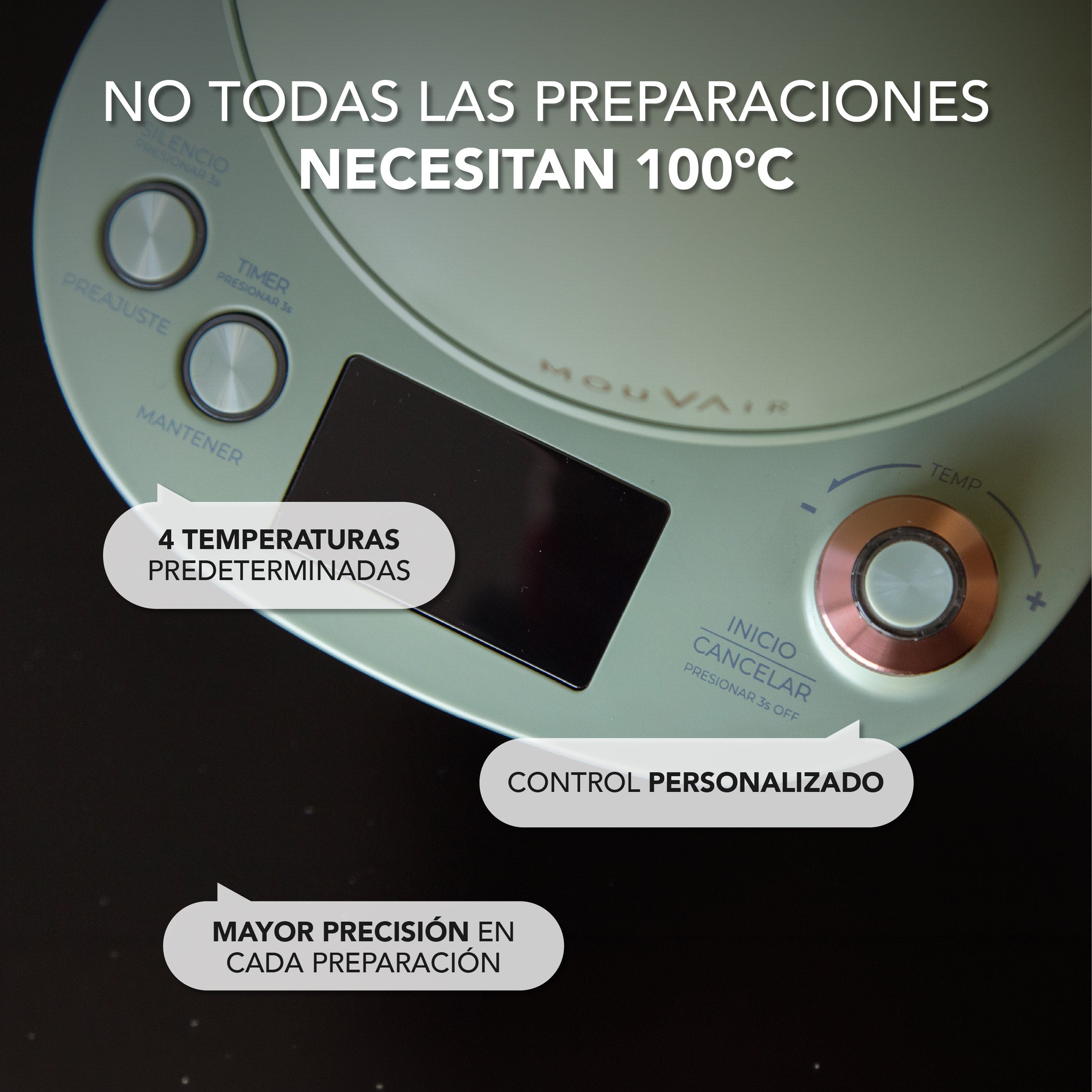 Hervidor Eléctrico Inteligente Cuello Cisne Mouvair Swan